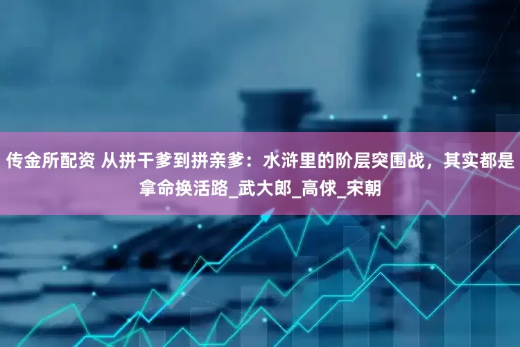 传金所配资 从拼干爹到拼亲爹：水浒里的阶层突围战，其实都是拿命换活路_武大郎_高俅_宋朝