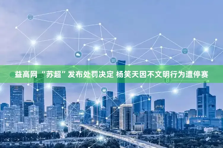 益高网 “苏超”发布处罚决定 杨笑天因不文明行为遭停赛